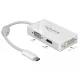 Delock Adapter USB Type-C-dugós csatlakozó > VGA / HDMI / DVI-csatlakozóhüvely fehér (63924)