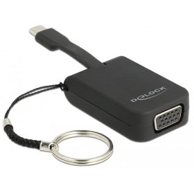   Delock USB Type-C  adapter VGA-hoz (DP Alt Mode) - kulcstartón