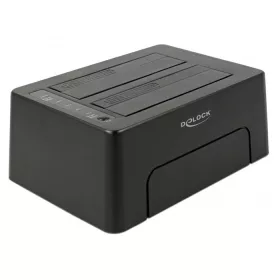   Delock 2x 2.5"-3.5" merevlemez dokkoló fekete (63957)