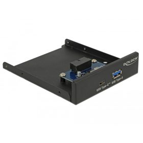   Delock 3.5" USB 3.1 Gen 1 előlap 1 x USB Type-C  + 1 x USB Typ-A (63962)