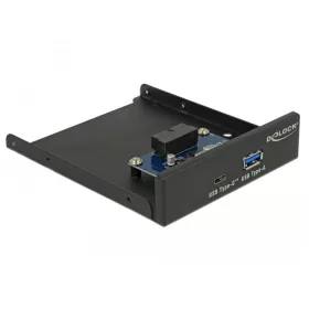   Delock 3.5" USB 3.1 Gen 1 előlap 1 x USB Type-C  + 1 x USB Typ-A (63962)