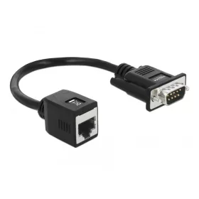   Delock Soros adapter a kábelhosszabbításhoz a DB9-es apa csatlakozó   RJ45 anya csatlakozó (63999)