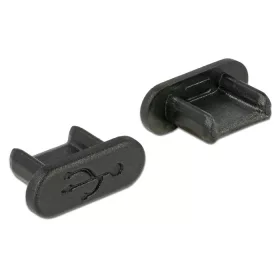   Delock 64007 USB 2.0 Micro-B kimenethez porvédő 10 darab fekete