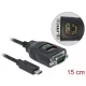 Delock Átalakító USB Type-C    1 x Soros RS-232 DB9 15 kV ESD védelemmel (64038)
