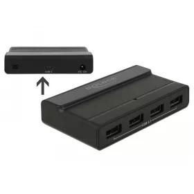   Delock Külső USB 3.1 hub 4 bemenettel, 10 Gbps sebességgel