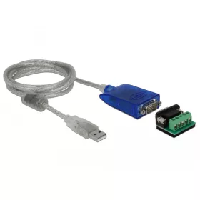   Delock Átalakító USB A-típusú   Soros RS-422/485 DB9 túlterhelés védelemmel, 600 W és kibővített hőm (64055)
