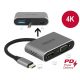Delock USB Type-C adapter HDMI-hez és VGA-hoz 3.0 USB portal és PD-vel (64074)