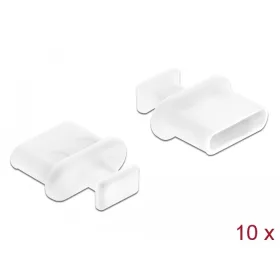   Delock Porvédő USB-C típusú kimenethez fogantyúval 10 db fehér
