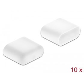 Delock USB-C porvédő 10 db fehér (64096)