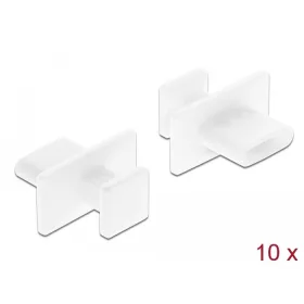   Delock Porvédő USB Type-C  kimenethez nagy fogantyúval 10 darab fehér (64097)