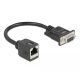Delock Soros adapter a kábelhosszabbításhoz a DB9-es anya csatlakozó   RJ45 anya csatlakozó (64122)