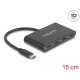 DeLock 4 portos USB 3.2 Gen 2 Type-C Hub (64129)