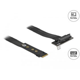   Delock M.2 kulcs M - U.2 SFF-8639 NVMe adapter hajlított 20 cm hosszú kábellel (64135)