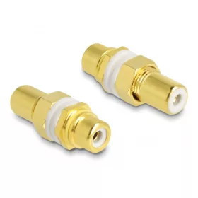   Delock Audio adapter RCA anya-anya installációhoz fehér gyűrűvel