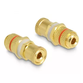  Delock Audio csatlakozókat összekötő adapter installációhoz, piros gyűrűvel (64145)