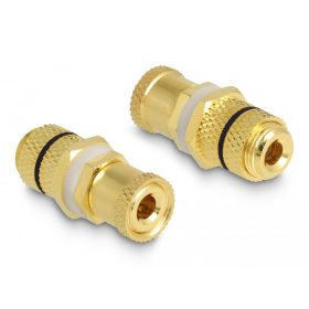   Delock Audio csatlakozókat összekötő adapter installációhoz, fekete gyűrűvel (64146)