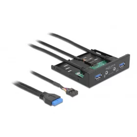   Delock 3.5" USB 3.2 Gen1 front panel 2xUSB-A + HD-Audio (64150)