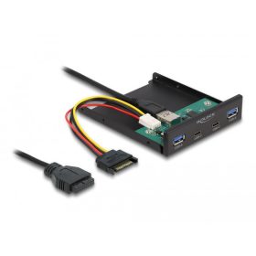   Delock 3.5  USB 3.2 Gen 1 első panel 2 x USB Type-C  + 2 x USB A-típusú (64155)