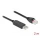 Delock USB 2.0 -> RS-232 RJ45 apa soros kábel 2m fekete (8564161203)
