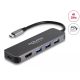 Delock 3 portos USB Hub és 4K HDMI kimenet USB Type-C  csatlakozóval és PD 85 Watt