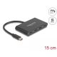 Delock USB 3.2 Gen 1 USB Type-C Hub 3 db USB Type-C anya + 1 x USB Type-C PD 100 Watt