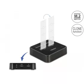   Delock M.2 dokkoló állomás 2 db. M.2 SATA SSD-hez klón funkcióval (64178)