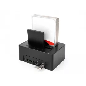 Delock 2x SATA HDD / SSD külső dokkoló fekete (64183)