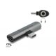 Delock szürke audio adapter USB Type-C    sztereo jack anya és USB Type-C  PD