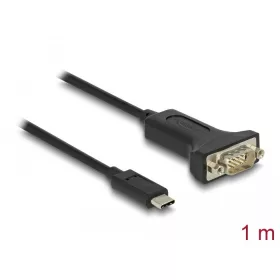   Delock Adapter USB Type-C - 1 x soros RS-232 D-Sub 9 tűs apa anyacsavarokkal 1 m