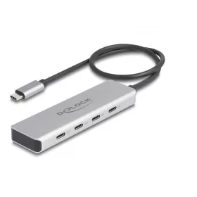   Delock USB 10 Gbps USB Type-C  hub 4 x USB Type-C  anya csatlakozóval és 35 cm hosszú csatlakozó kábellel