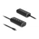 Delock 4 portos USB 10 Gbps hub USB Type-C , 60 cm hosszú kábellel és az egyes portokhoz tartozó kapcsolóval