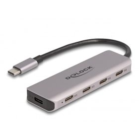   Delock USB 5 Gbps Tetején 4 USB porttal rendelkező USB Type-C  hub USB Type-C  csatlakoztatóval (64238)