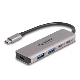   Delock USB 5 Gbps 2 USB Type-C  portos és 2 A-típusú portos hub USB Type-C  csatlakozóval (64239)