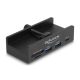 Delock Külső USB 5 Gbps Hub 2 x A-típusú USB, 1 x USB Type-C  és SD + Micro SD csatlakozó felületekkel és záró csavarral