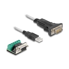   Delock USB 2.0 A-típusú adapter   1 x soros RS-422/485 apa 6 tűs terminal blockkal 5 V 1 m (64268)