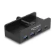 Delock Külső USB 5 Gbps 4 Port Hubon keresztül 3 x A-típusú USB és 1 x USB Type-C -k záró csavarmenettel