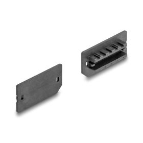   Delock Por elleni védő borítás E-típusú kulcs A USB-hez vagy kulcs B anyához 10 db. Fekete (64286)