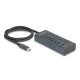 Delock USB 10 Gbps hub 7 db. USB Type-C  porttal, amelyből 6 adat csatlakoztatási felület és egy adat és 20 Watt-os PD tápjelzéssel (64288)