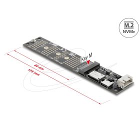 Delock OCuLink   M.2 M kulcsos NVMe SSD átalakító
