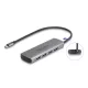 Delock USB 10 Gbps Hub 4 portos A-típusú USB Type-C  csatlakozóval és további tápporttal (64293)