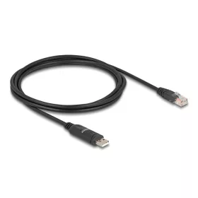   Delock Adapter USB 2.0 A-típusú csatlakozó - 1 x soros RS-232 RJ45 csatlakozó 1,8 m fekete (64304)