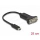 Delock USB Type-C  adapter 1 x soros RS-232 D-Sub 9 tűs dugóhoz 25 cm-es anyákkal