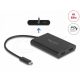 Delock USB Type-C  adapter 2 x HDMI 4K 60 Hz-hez DisplayLink  grafikával és USB PD-vel