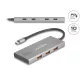 Delock 7 portos USB-elosztó, 10 Gbps, 4 db USB Type-C  csatlakozóaljzattal és 3 db USB Type-A csatlakozóaljjal