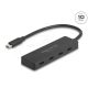 Delock USB 10 Gbps USB Type-C  hub 4 x USB Type-C  anya fekete