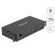 Delock 3 port-os, USB 5 Gbps hub + RJ45 Gigabit LAN PoE++ port USB Type-C  fogadó csatlakozóval fém keretben és 1,5 kV szigetelés