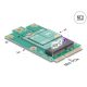 Delock Mini PCIe apa - M.2 kulcs E csatlakoztató adapter (64338)