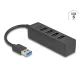 Delock USB Hub 4 porttal USB 5 Gbps 4 x A-típusú USB csatlakozóval fekete