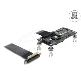   Delock PCI Express 3.0 x4   M.2 M kulcsos adapter ventilátorral és 10 cm-es kábellel