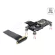 Delock PCI Express 3.0 x4   M.2 M kulcsos adapter ventilátorral és 10 cm-es kábellel